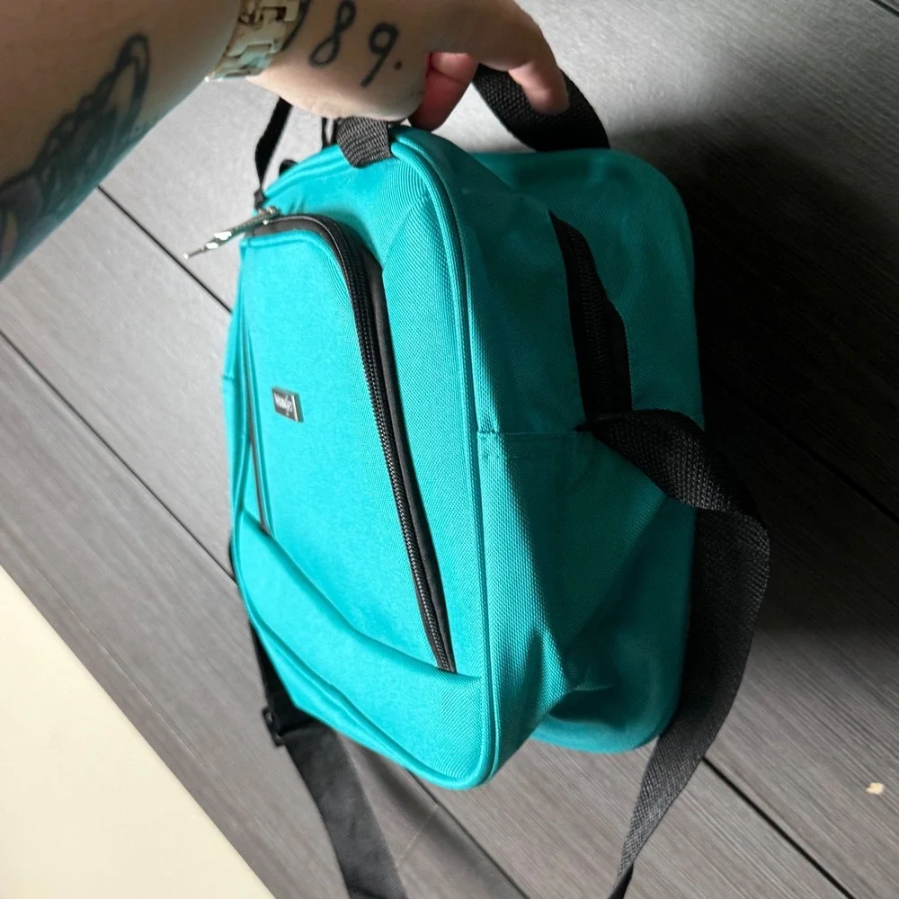 Wrangler Teal Black Carry On Travel Bag Weekender Duffel Shoulder Tote